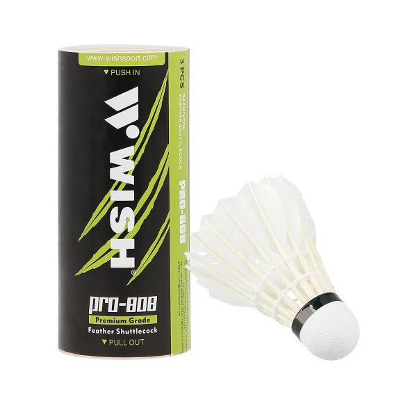 Lotki z piór białe Wish PRO-808, opak. 3szt