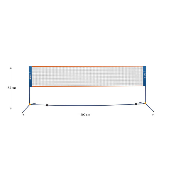 Siatka do badmintona 400cm Nils NN400, pokrowiec pełny