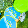 Zestaw do badmintona 3w1 Nils NRZ053, 2 rakiecy + 2 rakiecy na plażę + lotki + frisbee Junior