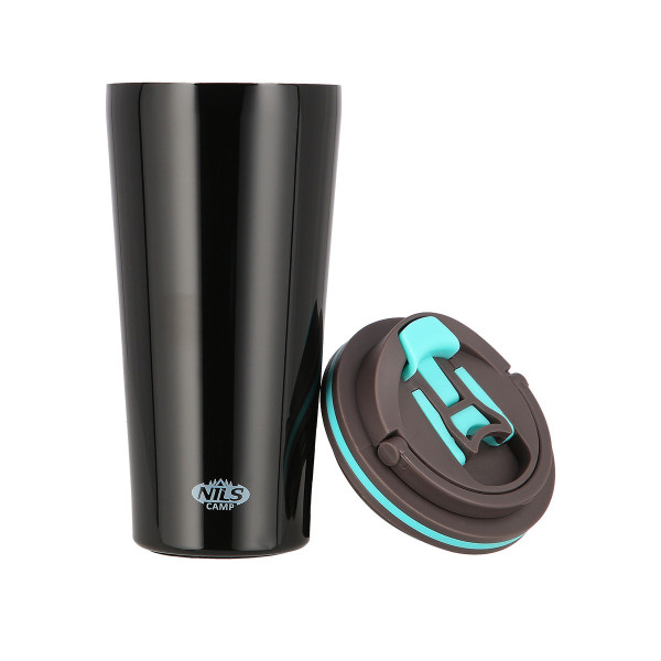 Kubek termiczny czarny Nils NCB18, Nils Camp