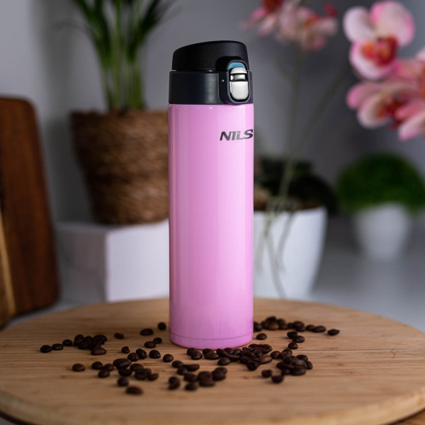 Kubek termiczny różowy Nils NCB28