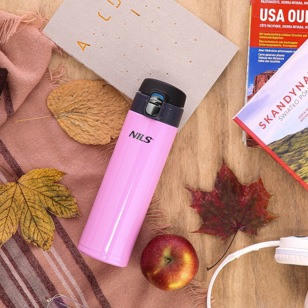Kubek termiczny różowy Nils NCB28