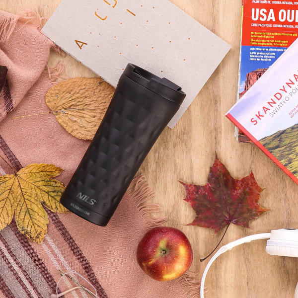 Kubek termiczny czarny Nils NCB44