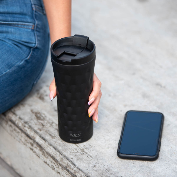 Kubek termiczny czarny Nils NCB44