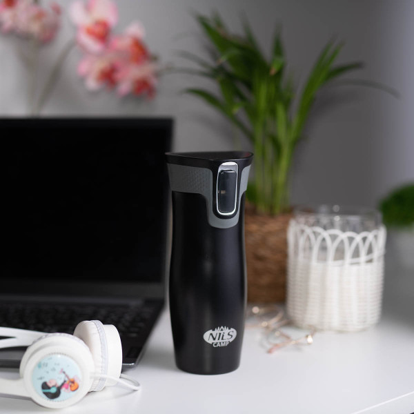 Kubek termiczny Nils NCC03, czarny, Nils Camp
