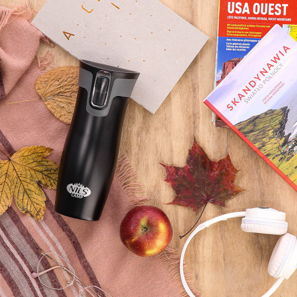 Kubek termiczny Nils NCC03, czarny, Nils Camp