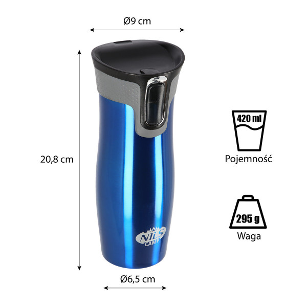 Kubek termiczny niebieski Nils NCC03, Camp