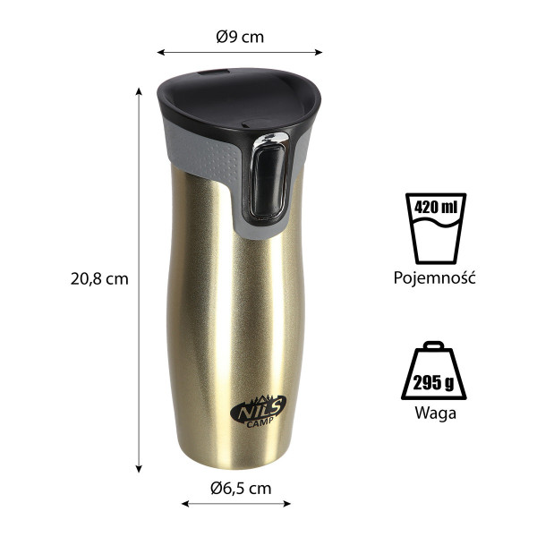 Kubek termiczny złoty Nils NCC03, Nils Camp