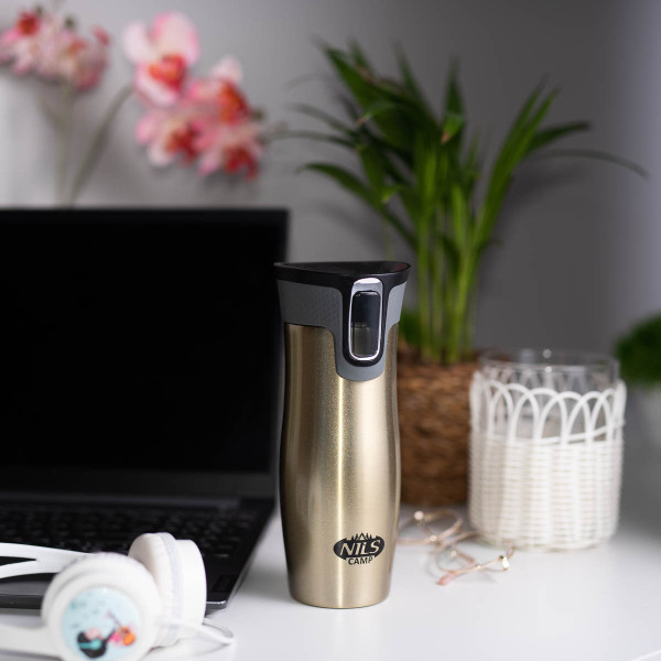 Kubek termiczny złoty Nils NCC03, Nils Camp