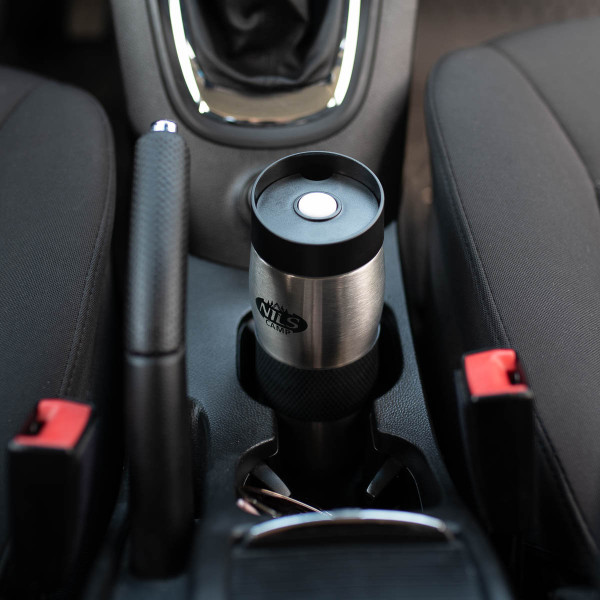 Kubek termiczny Nils Camp NCC05, czarno-srebrny