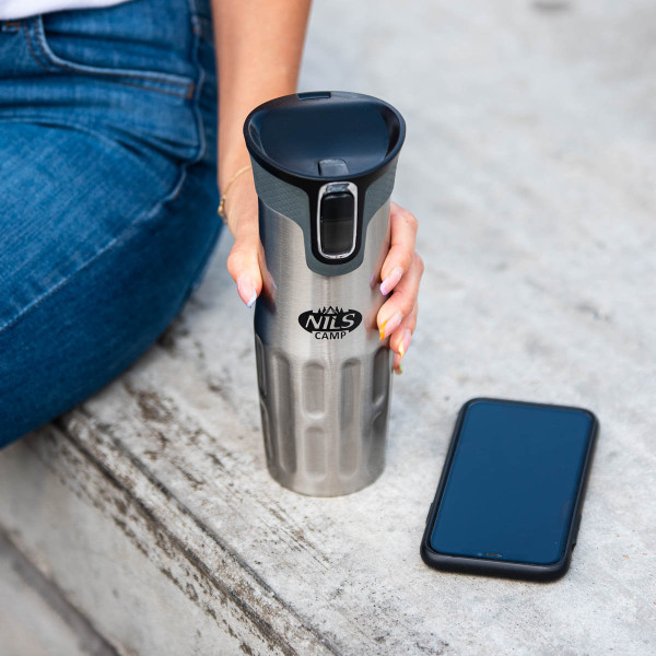 Kubek termiczny srebrny Nils NCC06, Nils Camp