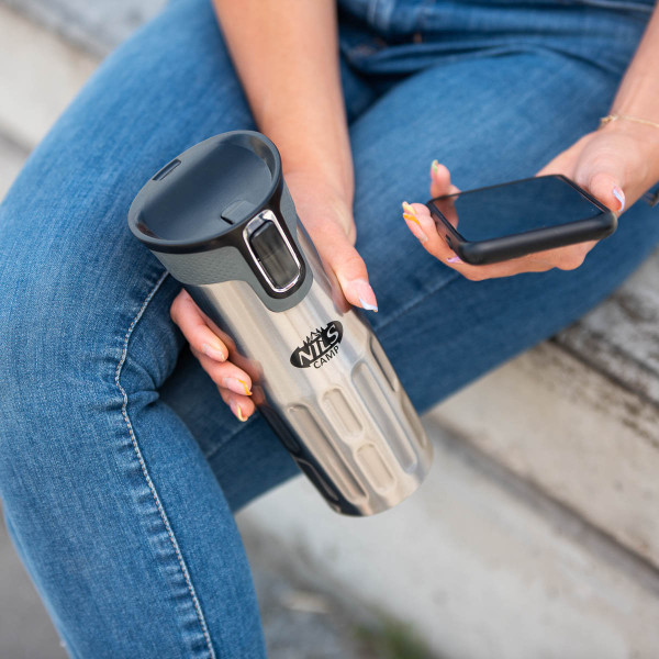 Kubek termiczny srebrny Nils NCC06, Nils Camp