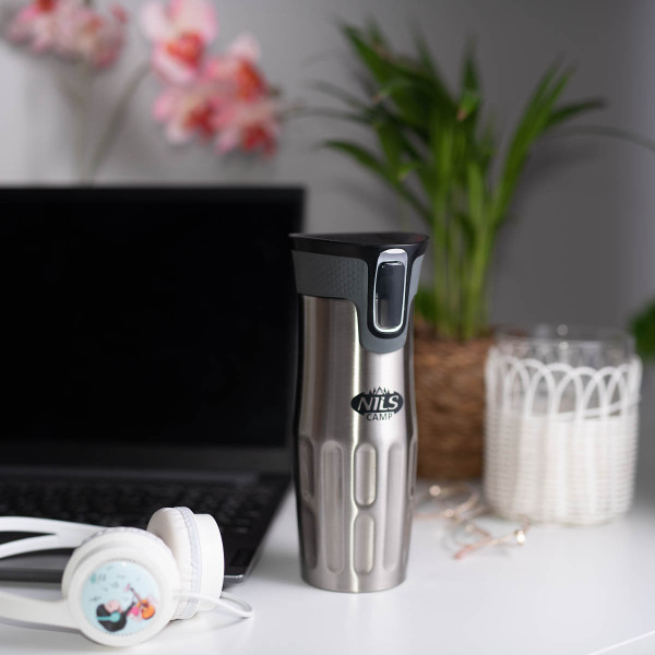 Kubek termiczny srebrny Nils NCC06, Nils Camp