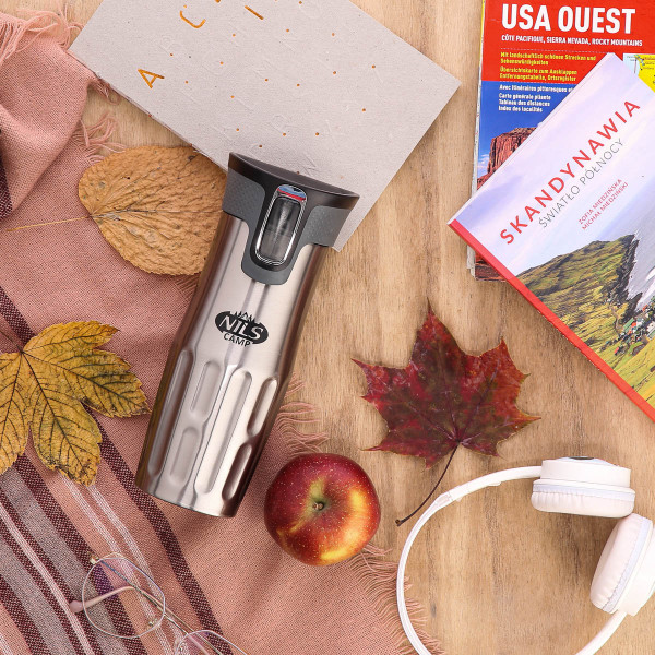 Kubek termiczny srebrny Nils NCC06, Nils Camp