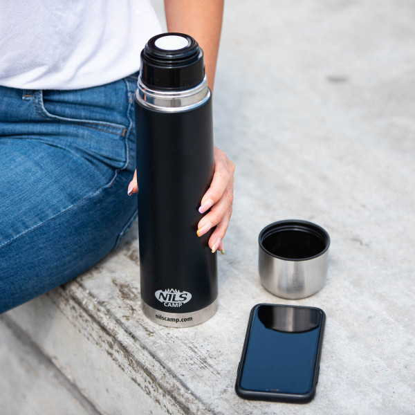 Termos termiczny czarny Nils NCC07, Camp