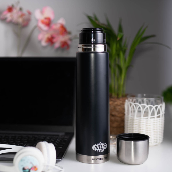 Termos termiczny czarny Nils NCC07, Camp