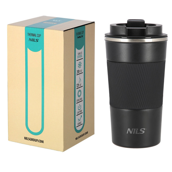 Kubek termiczny czarny Nils NCC09