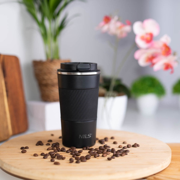 Kubek termiczny czarny Nils NCC09