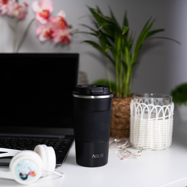 Kubek termiczny czarny Nils NCC09