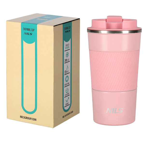 Kubek termiczny różowy Nils NCC09