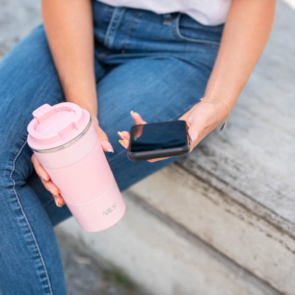 Kubek termiczny różowy Nils NCC09