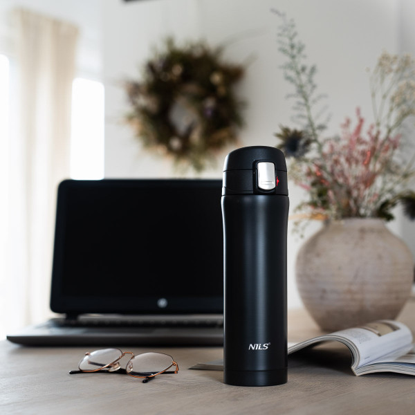 Kubek termiczny Nils NCB10, czarny
