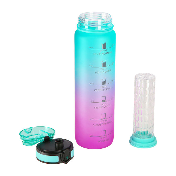 Butelka zielono-różowa tritanowa Nils Camp NCD04