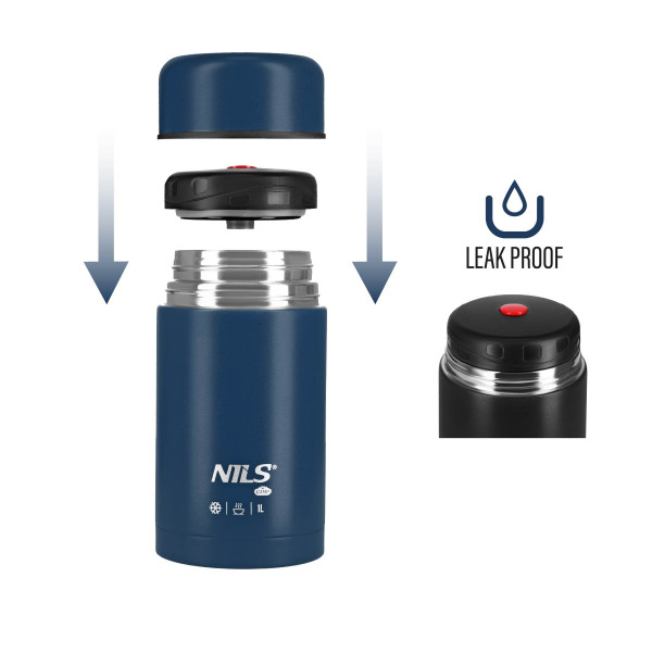 Termos obiadowy niebieski Nils Camp NC3802, 1000ml