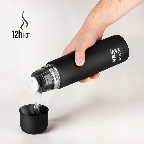 Termos turystyczny Nils Camp NC3803, 500 ml, czarny