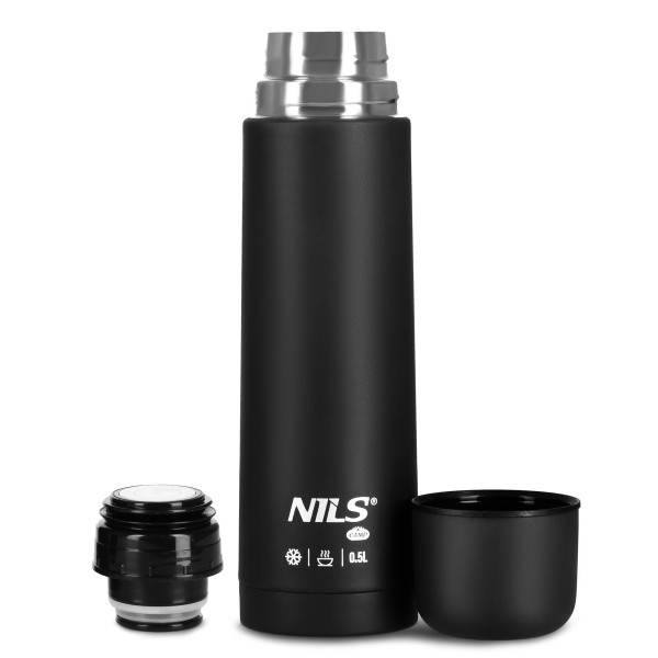 Termos turystyczny Nils Camp NC3803, 500 ml, czarny