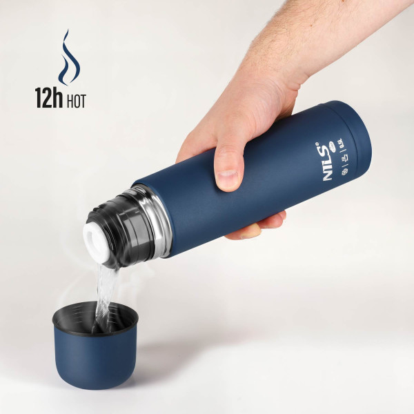 Termos turystyczny Nils Camp NC3803, 500 ml, niebieski