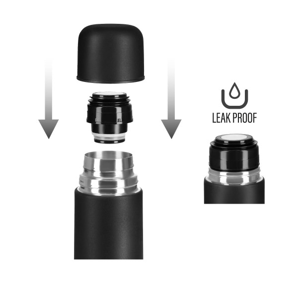 Termos turystyczny Nils Camp NC3804, 1000 ml, czarny