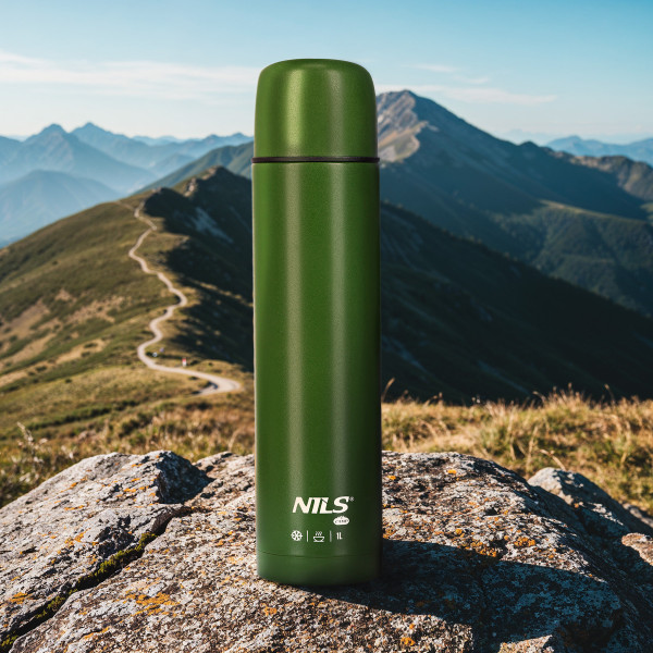 Termos turystyczny zielony Nils Camp NC3804, 1000 ml