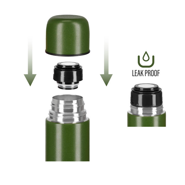 Termos turystyczny zielony Nils Camp NC3804, 1000 ml