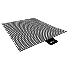 Koc piknikowy biało-czarny PE + ALU Nils NC2311, 200x200cm