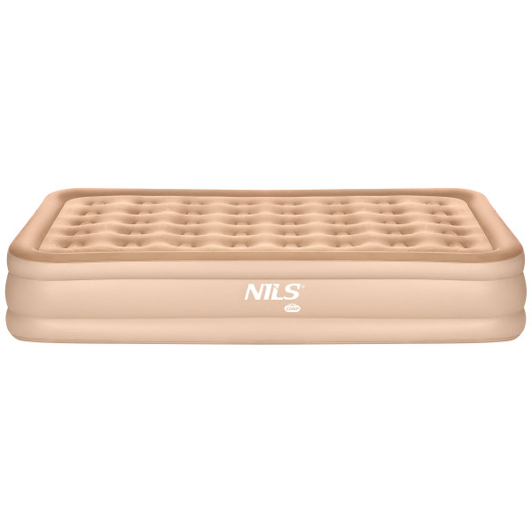 Materac dwuosobowy king size beżowy, Nils Camp NC2808, + pompka elektryczna