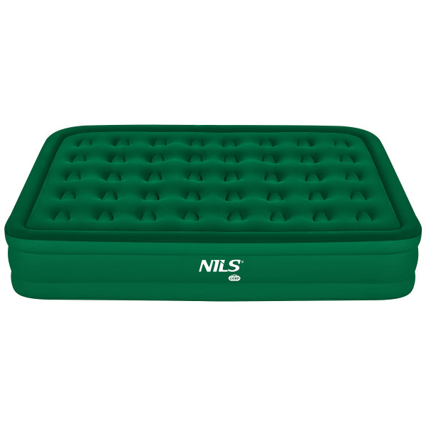 Materac dwuosobowy King Size zielony + pompka elektryczna Nils Camp NC2808