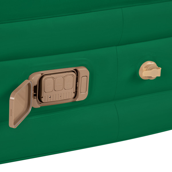 Materac dwuosobowy King Size zielony + pompka elektryczna Nils Camp NC2808