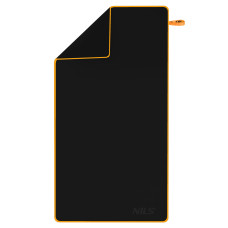 Ręcznik z mikrofibry czarny Nils NCR12, 180x100cm