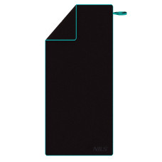 Ręcznik z mikrofibry Nils NCR13, 200x90cm, czarny