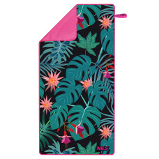 Ręcznik z mikrofibry Liście Nils NCR14, 160x80cm