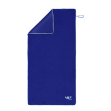 Ręcznik z mikrofibry frotte granatowy Nils Aqua NAR14, 160X80cm