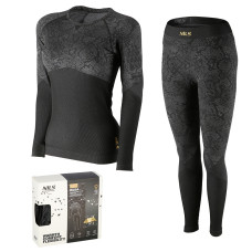 Bielizna termoaktywna czarna Nils Rosa BTZ0062, zestaw L/XL.