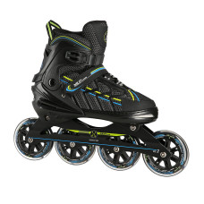 Łyżworolki Nils Extreme NA1128, czarno-limonkowy, rozm. L(39-42)