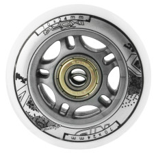 Koła PU 70x24 białe 82A (4szt) + ABEC-7 (8szt) zestaw Nils Extreme