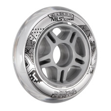 Przeźroczyste kółka Nils Extreme PU 90x24 82A, 4szt