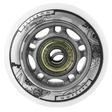 Rolkowe koła PU 64x24 82A, białe Nils Extreme, zestaw z 4szt koła + ABEC-7 z 8szt