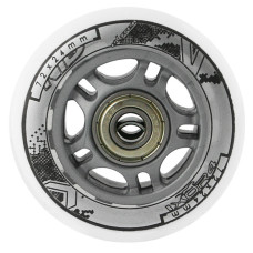 Role do jazdy na PU 72x24 82A białe (4szt) + ABEC-7 (8szt) Nils Extreme, zestaw