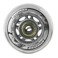 Koła PU 64x24 82A przezroczyste (4szt) + ABEC-7 (8szt) zestaw Nils Extreme