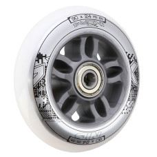 PU 90x24 82A białe (4szt) + ABEC-7 Chrome (8szt) zestaw Nils Extreme